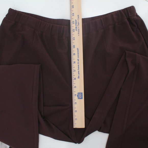 Eileen Fisher Woman Dark Brown Knit Stretch Pants Wool Blend Pull-On 1X - Picture 6 of 8
